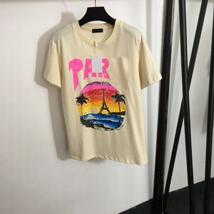 クラシックプリントTシャツサマーデザイナーティーカップソフトコットントップホリデーカジュアルワンピースシャツトップス