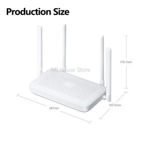 Xiaomi Router AX1500 Sistema de malha de roteador WiFi WiFi 6 2.4G5g Banda dupla Gigabit Ethernet Port Miwifi trabalha com Mi Home App