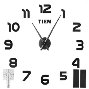 Настенные часы часы безрамные прочные современные наклейки Акриловая зеркало поверхность DIY Инновационная для домашнего декора телевизора
