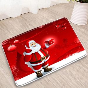 Banyo paspasları kaymaz banyo Noel dekor Noel baba ev kapısı zemin mat yatak odası mutfak pazen emici halılar yıkanabilir