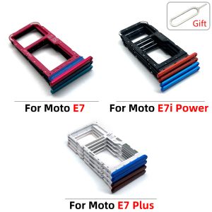 Nytt testat SIM -kortfack Chip Slot Drawer Holder Adapter Socket Ersättningsdel för Moto E7 Power E6 Play E6S E7I Power E7 Plus
