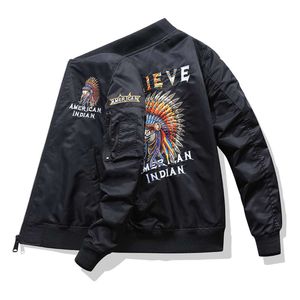 Designer-Männerjacken vielseitiger Mantel Trendy fliegender Anzug bestickter Baseballjacke Paar Herbst Männer und Frauen losen MA-1 Indianer