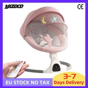 Cadeira de balanço elétrico de bebê coaxial de bebê para dormir o swing de luxo de luxo cadeira de conforto reclinável de 0 a 3 anos de idade, cama de bebê