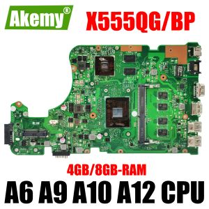 Motherboard A555B Mainboard X555BP X555B A555Q X555QG X555Q X555QA X555BA Laptop Motherboard A6 A9 A10 A12 CPU 4GB/8GBRAM PM/UMA