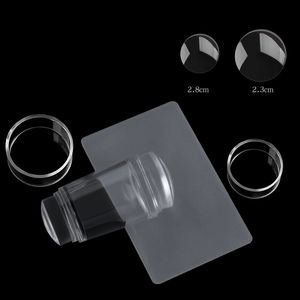 2024 BORN PRETTY Nail Art Templates Clear Jelly Silicone Stamper Enail Stamping Plate Scraper With Cap Transparent Nail Stamper for BORN