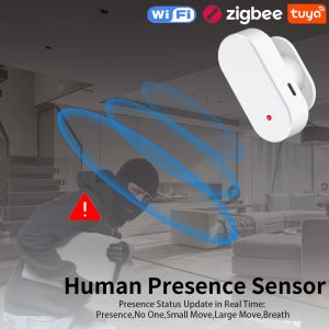 24g Millimeter Welle menschlicher Präsenzdetektor Tuya WiFi /Zigbee Mmmwave Human Body PIR Sensor Unterstützung Zigbee2MQTT Home Assistent