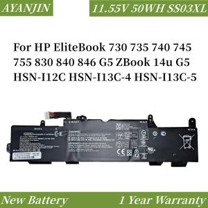 Batterier 50wh SS03XL Laptop Battery för HP EliteBook 730 735 740 745 755 830 840 846 G5 ZBOK 14U G5 HSNI12C HSNI13C4 HSNI13C5