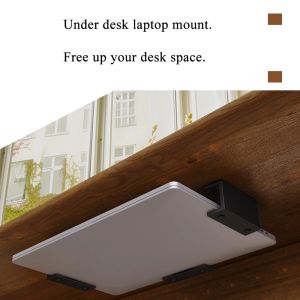 Stand desktop per laptop supporto per laptop sottotetabile compatibile con staffa monte a parete del router tastiera