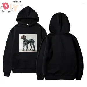 Erkek Hoodies Robotik Rhodesya Ridgeback Vintage Yaz tarzı kapüşonlu erkekler seksi sevimli putih moda basılı artı büyük boyutlu Korece