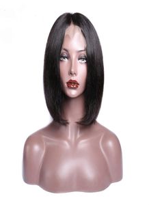 13x4 Glueless Bob Wig Indian Straight Short Spets Front Hume Hair Wigs For Black Women pre plockade med babyhår Remy Hai9264620