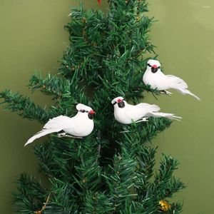 Gartendekorationen simulierte weiße Vogelfeder Schaum Grün Home Dekoration Requisiten Gefälschte Mikrolandschaft