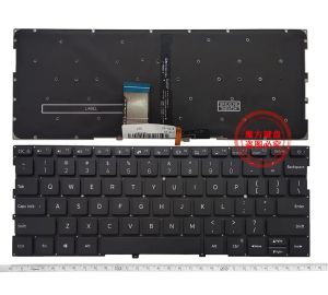 Tastiere Nuovo laptop USA Tastiera Retroilluminazione per Xiaomi Mi Air 13,3 pollici 161301 TM1704 TM1703 TM1613R TM1604 Silver Nero