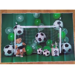 Mehofond çocuk doğum günü teması fotoğrafçılık arka plan futbol sahası spor balonları bebek duş arka plan foto stüdyo fotozon