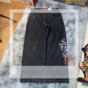 Jnco Jeans Men's Jeans Streetwear JNCO Y2k Hip Hop Cartoon Graphic Print Vintage Baggy Black Pants Men Women High Waist Wide Leg Trousers 360