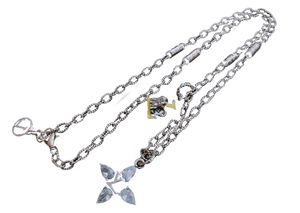 Corrente de prata Colar de trevo de quatro folhas Colar de pingente masculino colares de anel duplo feminino letra vintage gargantilha cz cubic zirconia pingente colar jóias finas punk punk