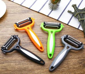 Multifunktion 4 i 1 Rotary Peeler Tools 360 graders morotpotatis Orange öppnar Vegetabilisk fruktskivare Kök Tillbehör 4633712