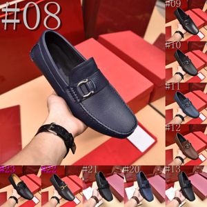 39Model 2024 Men Sapatos Sapatos de couro genuíno Mocassins de designer da primavera Autumn slip-On Wedding Formal Dress Sapatos masculinos Men, dirigindo mocassins