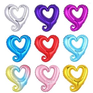 Party Decoration 50pcs/set Hook Heart Balloons Pink Blue Mixed Foil Wedding Birthday Decorations Baby Shower Supplies