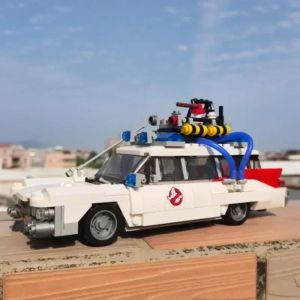 I Stock MOC Compatible 21108 Ghost Busters Ecto-1 Movie Car Building Blocks Diy Toys Assembly Model for Kids Boys Girls Gifts