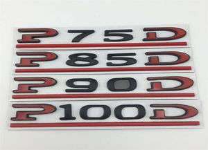 For Tesla P75D P85D P90D P100D Underline Logo Model 3 Model S Model X Roadster Metal Car Accessories Trunk Emblem Sticker Badge9365866