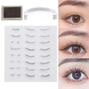 False Eyelashes 1Set Silicone Eyelash Stamps Tool Lower Lashes Extensions Makeup For Beginner Convenient Natural Simulation Mascara Sticker