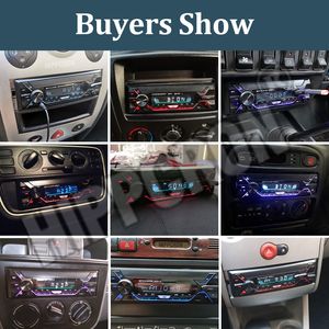 SINOVCLE Car Radio 1din Audio Bluetooth Stereo MP3 Player FM Receiver 60Wx4 With Colorful Lights AUX/USB/TF Card In Dash Kit