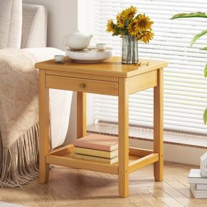 Bamboo Small Table Sofa Side Table Living Room Furniture Small Apartment Coffee Tables Bedside Shelves Simple Modern Tea Tables