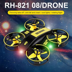 Drones jjrc rh821 flip mini rc drone helicóptero altitude de retenção de controle remoto quadcopter kids brinquedos com luzes