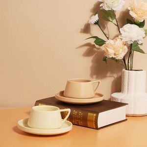 Mugs Ceramic Matte Cream Style Coffee Cup Home Afternoon Tea And Plate Set Nordic Ins Couple Water