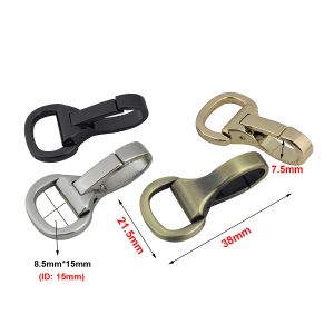 20pcs Metal Snap Hook Tetikleyici ıstakoz toka klipsi deri zanaat çantası kayış kayışı dokuma anahtarlık için yay kapısı