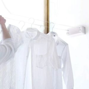 Dubbelskiktkläder Line Torkare Badrumstillbehör Torkställ för tvätt i vitt svart gyllene silver bekvämt och funktionellt