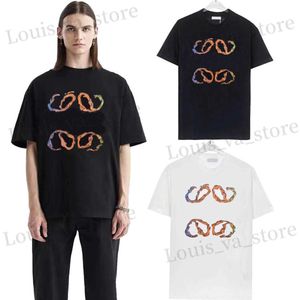 Men's T-Shirts Womens T-Shirt summer tops mens short slve fashion classic letter print round neck breathable couple T-shirt Size S-3XL T240409