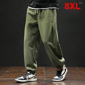 Calça masculina Sorto Men Jogger PLUS TAMANHO 8XL Moda casual Coloras sólidas calças masculino grande