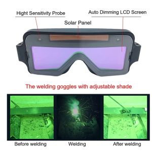Welding Goggles Auto Darkening Solar Powered Welding Glasses Mask Helmet Welder Safety Protective Goggles Welder Glasses