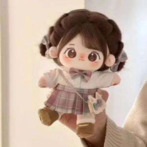 20 cm Kawaii Baumwollpuppen Anime Plüschgefüllte Anpassung Figur Miaomiao Naked Figur Doll Wearable Clothing Dress Up Geschenke 240409