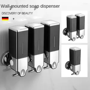 Flytande tvål dispenser el gratis stans hand sanitizer box pressa badrum schampo duschgel flaskor väggmonterad