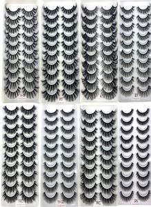 False Eyelashes 10 Pairs 825mm 3d Mink Lashes Bulk Faux With Custom Box Wispy Natural Pack Short Wholes7262392