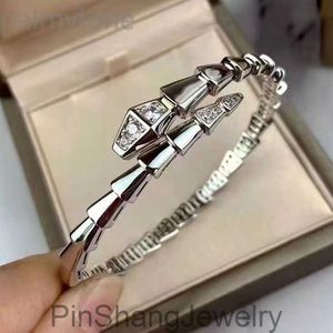 925 Sterling Silver Hanging Charm Bracelet Basic Chain with diamond Bulga Jewelry arl Wholesale Bead Snake Bone Chain Bracelet with box