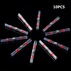 10/20/30/50/100PCS Heat Shrink Connectors Sleeve Tube Terminals Electrical Butt Splice Wire Connector Splice Solder Insulated