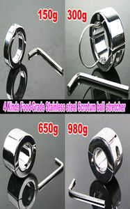 4 kinds stainless steel Ball Stretcher Male Scrotum Bondage gear Adult Sex Toys Weight Testicle Stretcher Ball4705806