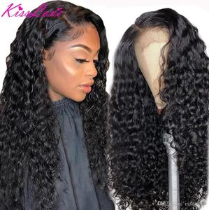 DEEP WAVE 13X6 13x4 Pizzo Front Human Hair parrucche per donne nere Prempiti gluteness Brasiliani ricci brasiliani 5x5HD Chiusura in pizzo Wig9765651