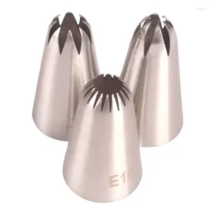 Baking Tools 3pcs/set Russian Tips Pastry Large Size Cream Steel Stainless Nozzle Icing Piping Set Decorating Cupcake Cakes Tool