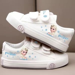 Sneakers Girls White Frozen Princess Shoes Nonslip Soft Bottom Sophia Sports Casual Shoes for Girl Gift