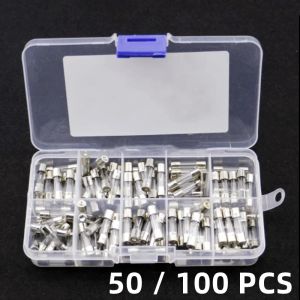 50/100 PCS Boxed,Fast Blow Glass Fuse Tube,250V,5*20-6*30,0.2/0.5/1/2/3/4/5/6/8/10/15/20/25/30A,Electroniccomponent
