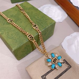 Designer Classic Letter Pendant Neckor G Logo Chokers Stamps Retro 14K Gold Necklace For Women's Double Wedding G Party Birthday Present Jewelry Woman 56