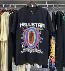 Mens Designer Long T Shirts Women Short Sleeve Hellstar Studios Records Crewneck Tee Print Men Casual Street Top 6jcu