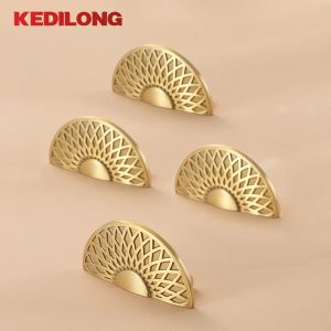 Solid brass honeycomb knob furniture hardware, kitchen cabinets, drawers, beautiful copper Pull handles