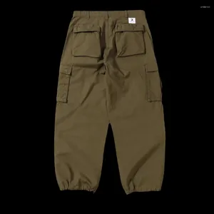 Męskie spodnie Vintage Multi Pockets for Men Spring Autumn Modna odzież robocza Młodzież Męska swobodna prosta spadochroniarzowe spodnie Sreetwear