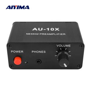 Verstärker aiyima NE5532 Stereo -Musik -Audiosignal vor Verstärker Ampere Kopfhörerverstärker Verstärkung 20 dB RCA 3,5 mm Lautstärkeregelungstonpreamp 12V