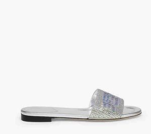 Nuovo marchio estivo Lady Slipper Sandal Slide Women Firping firma di Marc F- Jacobs Genuina in pelle Flip Flip Flip Flip Sliver Black Bianco Biancella di lusso Box 35-42